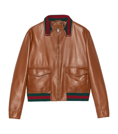 gucci leather hooded bomber jacket|Gucci bomber jacket men's.